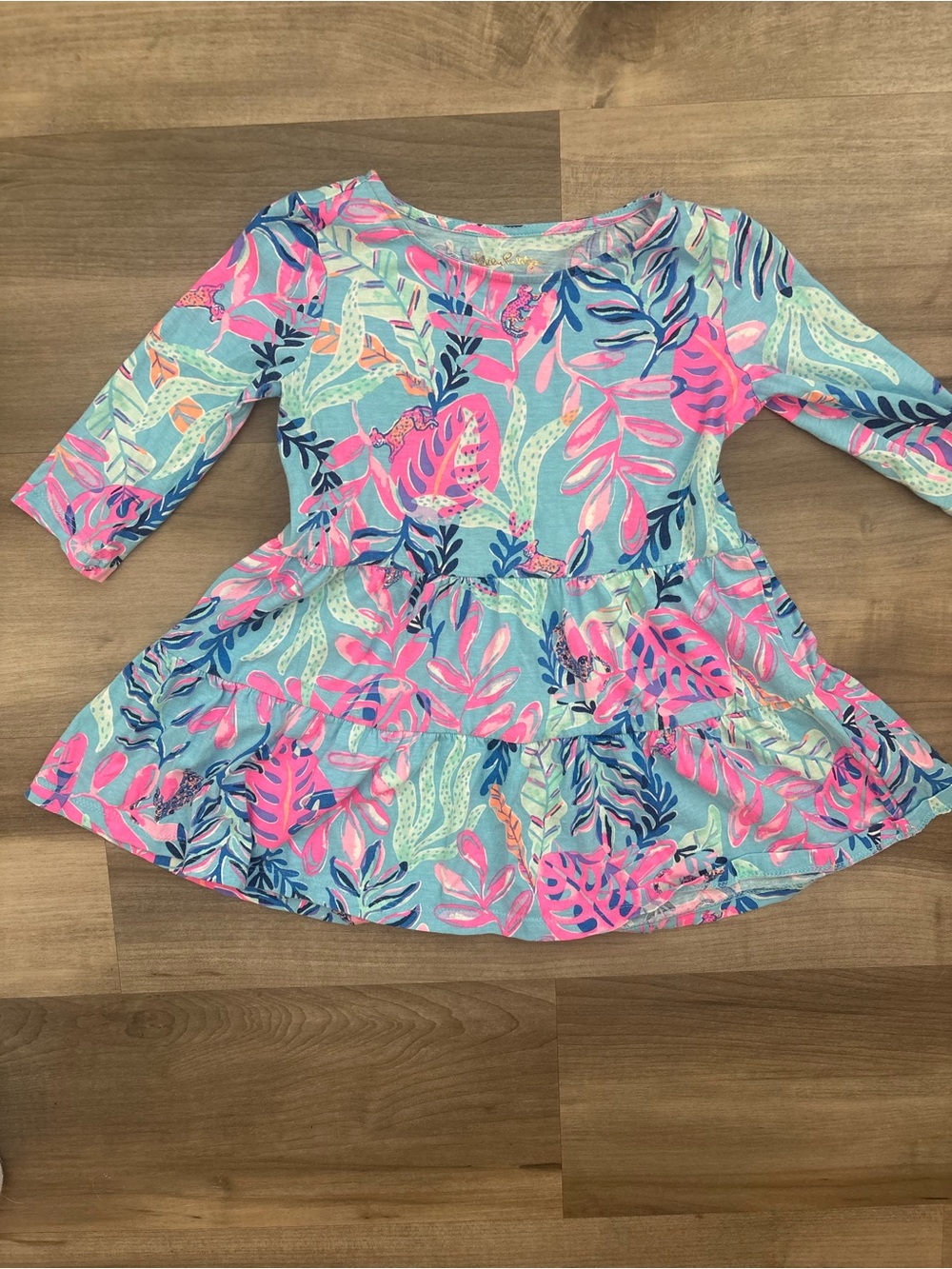 Lilly Pulitzer Porto blue you've been spotted size xs 2-3